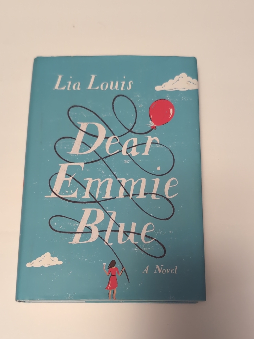 Dear Emmie Blue by Lia Louis - Blue Cover with Red Balloon